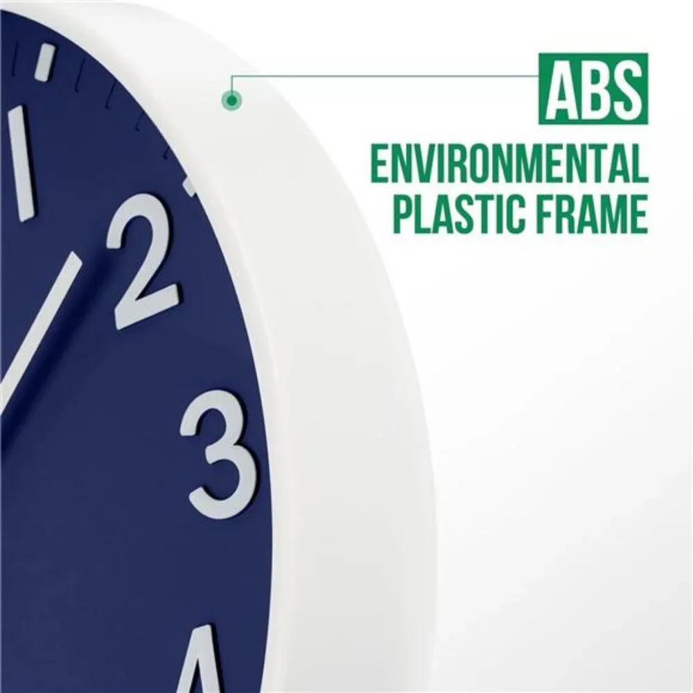 Wall Clocks Battery Operated,12 inch Silent Non Ticking Modern Wall